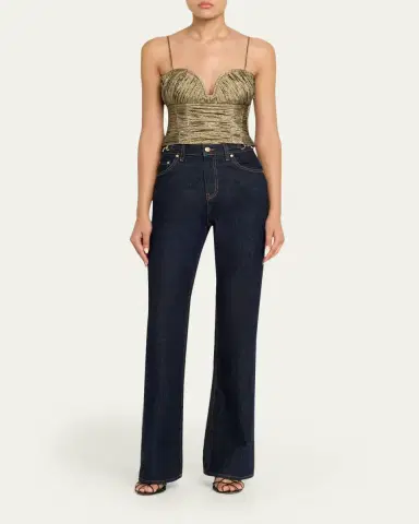 Ulla Johnson Vina Metallic Taffeta Crop Top | Thumbnail 2 Ulla Johnson Vina Metallic Taffeta Crop Top | Thumbnail 2