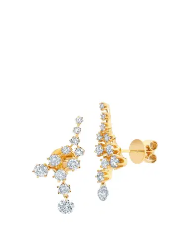 Graziela Gems 18K Floating Diamond Earring Climbers | Thumbnail 1 Graziela Gems 18K Floating Diamond Earring Climbers | Thumbnail 1
