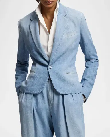 Ralph Lauren Collection Lochlan Cotton Denim Jacket | Thumbnail 3 Ralph Lauren Collection Lochlan Cotton Denim Jacket | Thumbnail 3