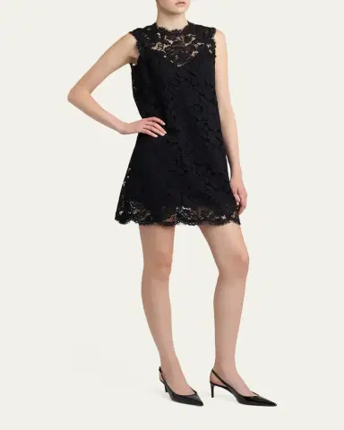 Dolce & Gabbana Sleeveless Floral Lace A-Line Dress | Thumbnail 4 Dolce & Gabbana Sleeveless Floral Lace A-Line Dress | Thumbnail 4