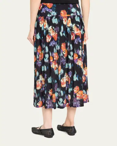Ulla Johnson Blanche Pleated Floral Midi Skirt | Thumbnail 3 Ulla Johnson Blanche Pleated Floral Midi Skirt | Thumbnail 3
