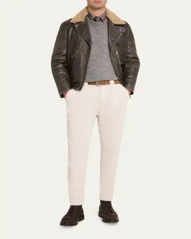 Brunello Cucinelli Men's Alpaca-Blend Crewneck Sweater | Thumbnail 2 Brunello Cucinelli Men's Alpaca-Blend Crewneck Sweater | Thumbnail 2