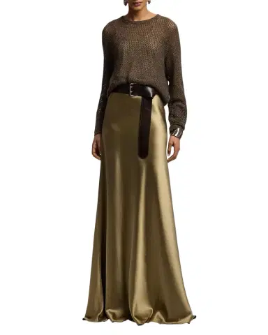 Ralph Lauren Collection Masina Satin Skirt | Thumbnail 1 Ralph Lauren Collection Masina Satin Skirt | Thumbnail 1
