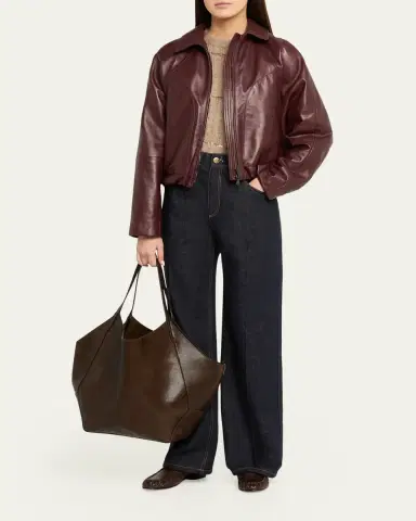 Brunello Cucinelli Leather Ruched Penny Loafers w/ Monili | Thumbnail 3 Brunello Cucinelli Leather Ruched Penny Loafers w/ Monili | Thumbnail 3