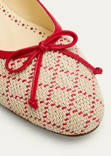 Manolo Blahnik Verallim Raffia Ballerina Flats | Thumbnail 3 Manolo Blahnik Verallim Raffia Ballerina Flats | Thumbnail 3
