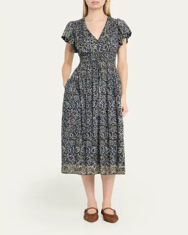 Ulla Johnson Lyria Printed Cotton Midi Dress | Thumbnail 2 Ulla Johnson Lyria Printed Cotton Midi Dress | Thumbnail 2