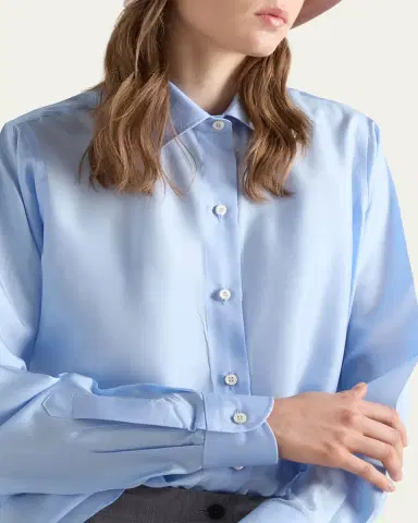 Prada Silk Poplin Button-Down Shirt | Thumbnail 5 Prada Silk Poplin Button-Down Shirt | Thumbnail 5