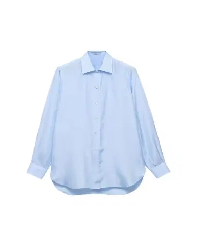 Prada Silk Poplin Button-Down Shirt | Thumbnail 1 Prada Silk Poplin Button-Down Shirt | Thumbnail 1