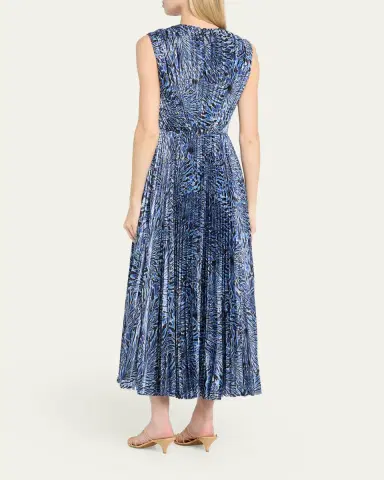 Ulla Johnson Malin Pleated Satin Midi Dress | Thumbnail 3 Ulla Johnson Malin Pleated Satin Midi Dress | Thumbnail 3