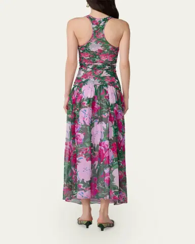 Diane von Furstenberg Lorna Ruched Floral-Print Midi Dress | Thumbnail 3 Diane von Furstenberg Lorna Ruched Floral-Print Midi Dress | Thumbnail 3