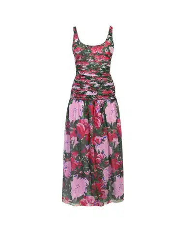 Diane von Furstenberg Lorna Ruched Floral-Print Midi Dress | Thumbnail 1 Diane von Furstenberg Lorna Ruched Floral-Print Midi Dress | Thumbnail 1