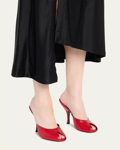 Jude 105mm Date Leather Peep-Toe Mules | Thumbnail 5 Jude 105mm Date Leather Peep-Toe Mules | Thumbnail 5