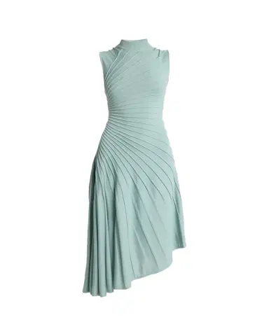 ALAÏA Mock-Neck Sculpting Wool Dress | Thumbnail 1 ALAÏA Mock-Neck Sculpting Wool Dress | Thumbnail 1