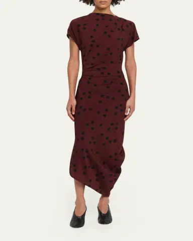 Proenza Schouler Ren Polka Dot Ruched Dress | Thumbnail 2 Proenza Schouler Ren Polka Dot Ruched Dress | Thumbnail 2