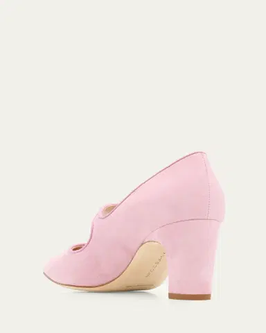 Manolo Blahnik 70 mm Campariba Kid Suede Pumps | Thumbnail 2 Manolo Blahnik 70 mm Campariba Kid Suede Pumps | Thumbnail 2