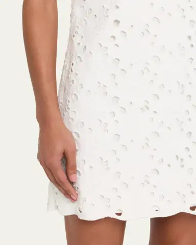 Alice + Olivia Clyde Eyelet Shift Dress | Thumbnail 5 Alice + Olivia Clyde Eyelet Shift Dress | Thumbnail 5
