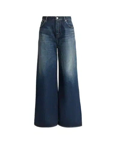 Alaïa High-Rise Denim Wide-Leg Palazzo Pants | Thumbnail 1 Alaïa High-Rise Denim Wide-Leg Palazzo Pants | Thumbnail 1