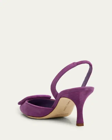 Manolo Blahnik 70mm Maysli Suede Slingback Pumps | Thumbnail 2 Manolo Blahnik 70mm Maysli Suede Slingback Pumps | Thumbnail 2