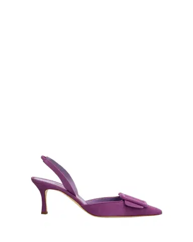 Manolo Blahnik 70mm Maysli Suede Slingback Pumps | Thumbnail 1 Manolo Blahnik 70mm Maysli Suede Slingback Pumps | Thumbnail 1