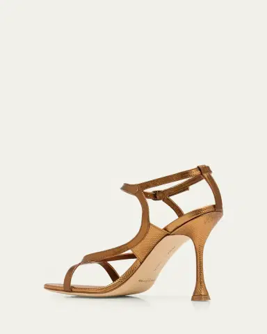 Manolo Blahnik 105mm Tibula Metallic Leather Sandals | Thumbnail 2 Manolo Blahnik 105mm Tibula Metallic Leather Sandals | Thumbnail 2