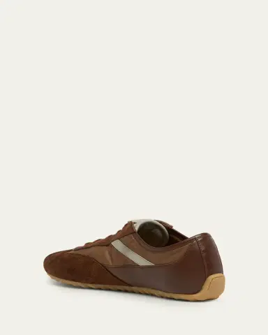 Alexander McQueen Men's Boxe Mixed Media Low-Top Sneakers | Thumbnail 4 Alexander McQueen Men's Boxe Mixed Media Low-Top Sneakers | Thumbnail 4