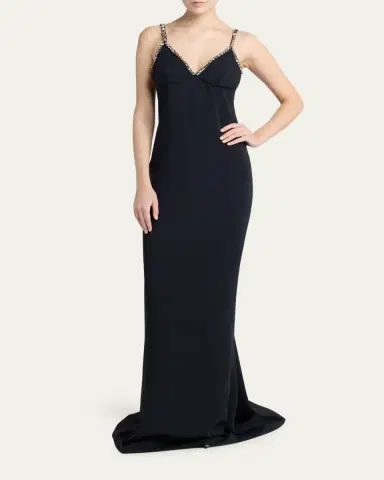 Stella McCartney Embellished V-Neck Trumpet Gown | Thumbnail 2 Stella McCartney Embellished V-Neck Trumpet Gown | Thumbnail 2