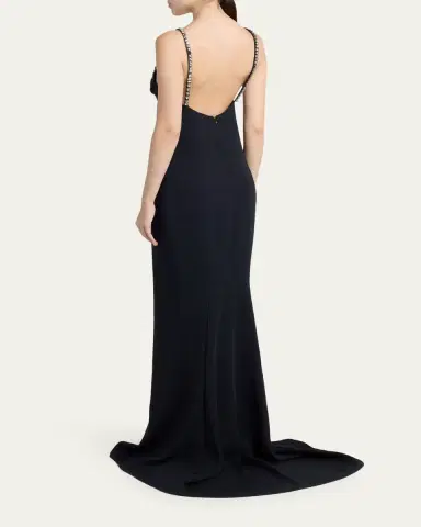 Stella McCartney Embellished V-Neck Trumpet Gown | Thumbnail 3 Stella McCartney Embellished V-Neck Trumpet Gown | Thumbnail 3