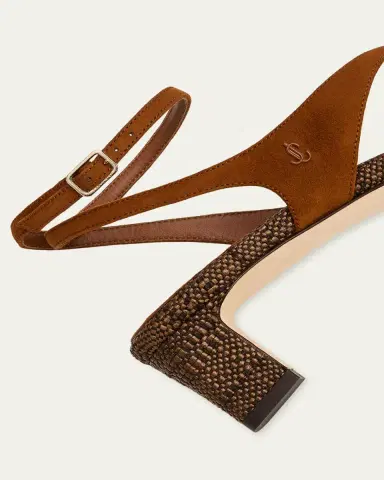 Jimmy Choo 45mm Faye Suede and Raffia Asymmetric Ankle-Strap Sandals | Thumbnail 5 Jimmy Choo 45mm Faye Suede and Raffia Asymmetric Ankle-Strap Sandals | Thumbnail 5