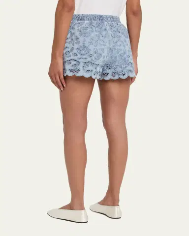 ALICE + OLIVIA Kenley Eyelet Denim Shorts | Thumbnail 3 ALICE + OLIVIA Kenley Eyelet Denim Shorts | Thumbnail 3