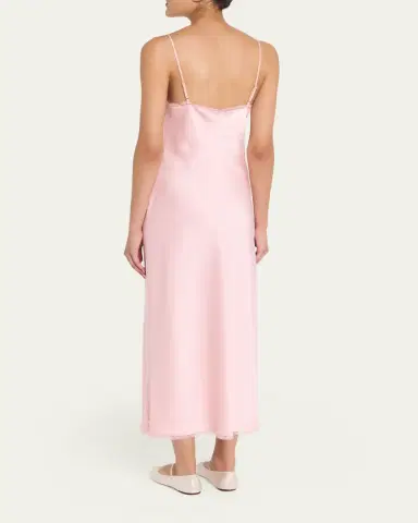 LoveShackFancy Isolie Lace Bow Crepe Midi Dress | Thumbnail 7 LoveShackFancy Isolie Lace Bow Crepe Midi Dress | Thumbnail 7