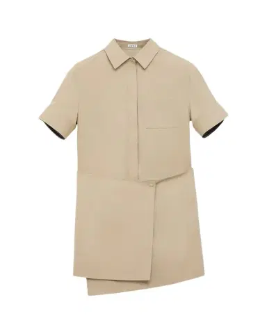 Loewe Wrapped Short-Sleeve Shirtdress | Thumbnail 1 Loewe Wrapped Short-Sleeve Shirtdress | Thumbnail 1