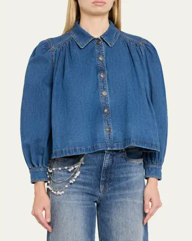 Cinq à Sept Lyla Denim Swing Jacket | Thumbnail 4 Cinq à Sept Lyla Denim Swing Jacket | Thumbnail 4