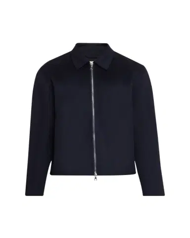 OFFICINE GÉNÉRALE Men's Split Wool Double-Zip Bomber Jacket | Thumbnail 1 OFFICINE GÉNÉRALE Men's Split Wool Double-Zip Bomber Jacket | Thumbnail 1
