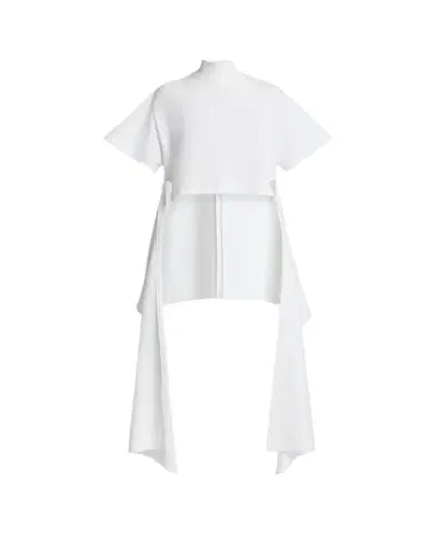 Alaïa Asymmetric Short-Sleeve Cotton T-Shirt | Thumbnail 1 Alaïa Asymmetric Short-Sleeve Cotton T-Shirt | Thumbnail 1