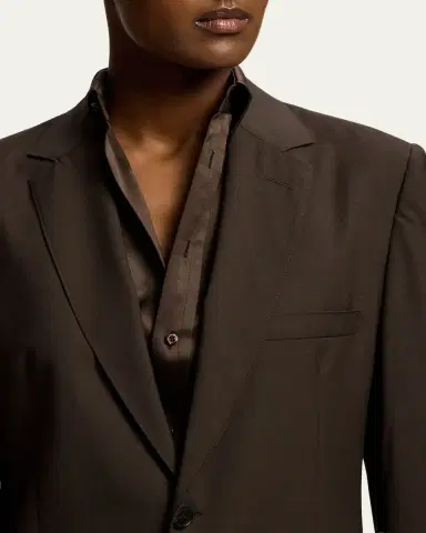 Ralph Lauren Collection Tropical Wool Single-Breasted Blazer | Thumbnail 5 Ralph Lauren Collection Tropical Wool Single-Breasted Blazer | Thumbnail 5