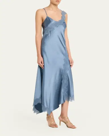 Veronica Beard Vernon Lace Silk Slip Dress | Thumbnail 4 Veronica Beard Vernon Lace Silk Slip Dress | Thumbnail 4