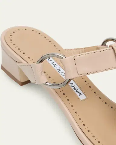 Manolo Blahnik Mionamu Leather T-Bar Slide Sandals | Thumbnail 3 Manolo Blahnik Mionamu Leather T-Bar Slide Sandals | Thumbnail 3