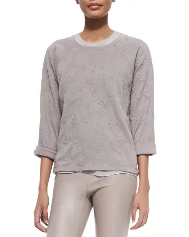 Vince Shirred Long-Sleeve Top | Thumbnail 7 Vince Shirred Long-Sleeve Top | Thumbnail 7