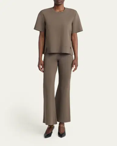 Stella McCartney Iconic Compact Knit Short-Sleeve Top | Thumbnail 2 Stella McCartney Iconic Compact Knit Short-Sleeve Top | Thumbnail 2