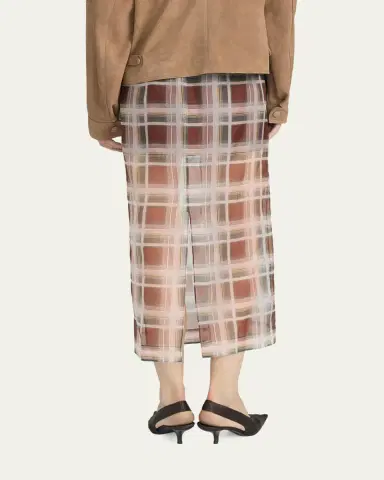 FRAME The Plaid Organza Skirt | Thumbnail 3 FRAME The Plaid Organza Skirt | Thumbnail 3