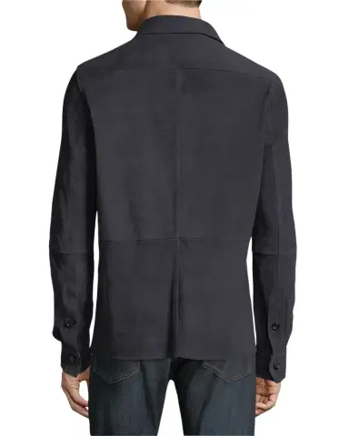Ralph Lauren Purple Label Men's Lux Suede Flap-Pocket Overshirt | Thumbnail 1 Ralph Lauren Purple Label Men's Lux Suede Flap-Pocket Overshirt | Thumbnail 1