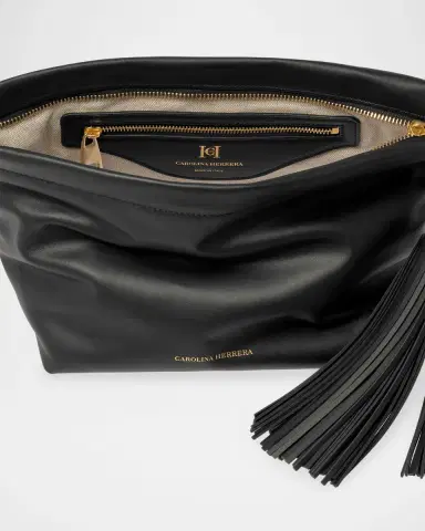 Carolina Herrera Pia Tassel-Embellished Leather Clutch Bag | Thumbnail 2 Carolina Herrera Pia Tassel-Embellished Leather Clutch Bag | Thumbnail 2