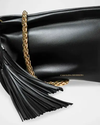 Carolina Herrera Pia Tassel-Embellished Leather Clutch Bag | Thumbnail 4 Carolina Herrera Pia Tassel-Embellished Leather Clutch Bag | Thumbnail 4