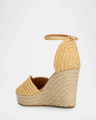 Odissì 95mm Ava Raffia Espadrille Wedge Sandals | Thumbnail 3 Odissì 95mm Ava Raffia Espadrille Wedge Sandals | Thumbnail 3