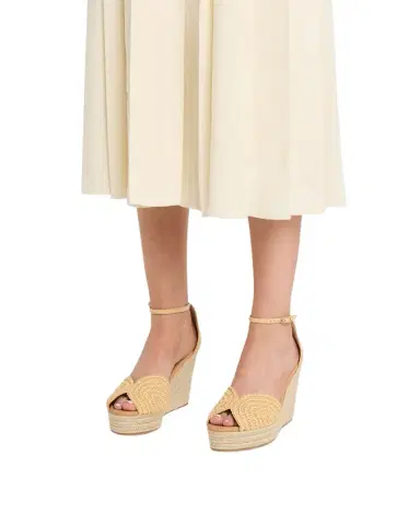 Odissì 95mm Ava Raffia Espadrille Wedge Sandals | Thumbnail 1 Odissì 95mm Ava Raffia Espadrille Wedge Sandals | Thumbnail 1