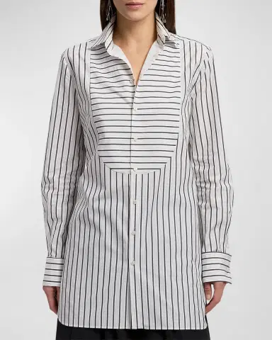 Ralph Lauren Collection Tamara Striped Cotton Shirt | Thumbnail 2 Ralph Lauren Collection Tamara Striped Cotton Shirt | Thumbnail 2