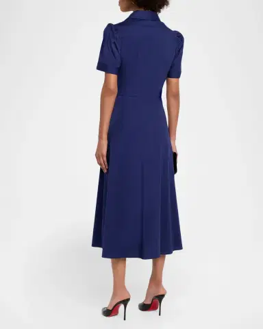 Shoshanna Barnet Ruched Stretch Cotton Midi Shirtdress | Thumbnail 2 Shoshanna Barnet Ruched Stretch Cotton Midi Shirtdress | Thumbnail 2