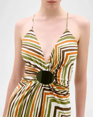Silvia Tcherassi Emeli Striped Maxi Dress | Thumbnail 2 Silvia Tcherassi Emeli Striped Maxi Dress | Thumbnail 2