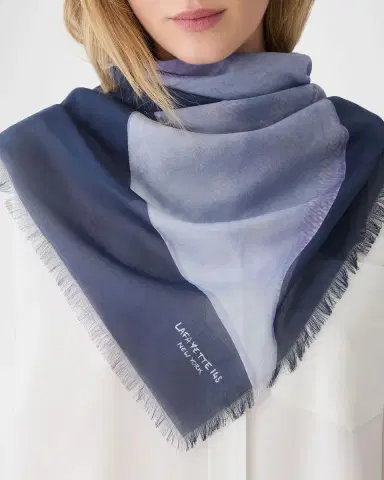 Lafayette 148 New York Floral-Print Voile Square Scarf | Thumbnail 2 Lafayette 148 New York Floral-Print Voile Square Scarf | Thumbnail 2