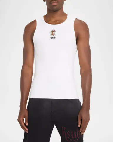 Ksubi Men's Graphic Ribbed Cotton Tank | Thumbnail 3 Ksubi Men's Graphic Ribbed Cotton Tank | Thumbnail 3
